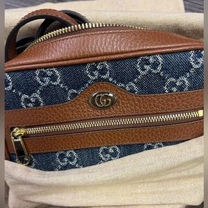 ‼️SOLD‼️ Gucci Mini GG Denim Ophidia shoulder bag